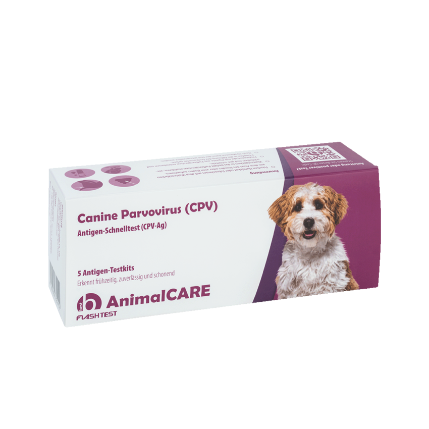 best AnimalCARE Schnelltest Canine Canine Parvovirus (CPV) 5er Box von vorne