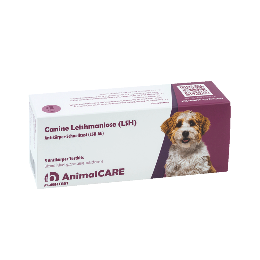 best AnimalCARE Schnelltest 5er Box Canine Leishmaniose (LSH) von vorne