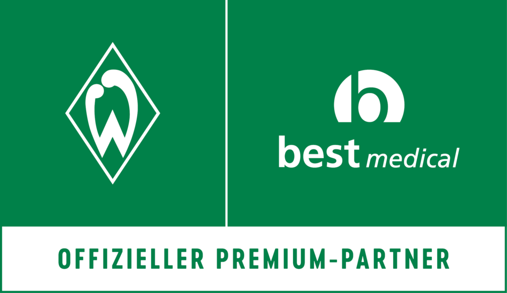 The joint partner logo of SV Werder Bremen and best medical